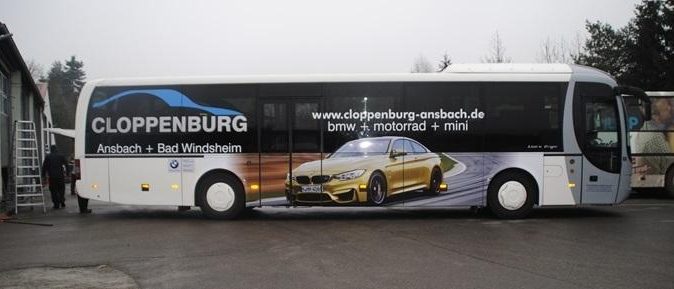 Werbung auf Bus