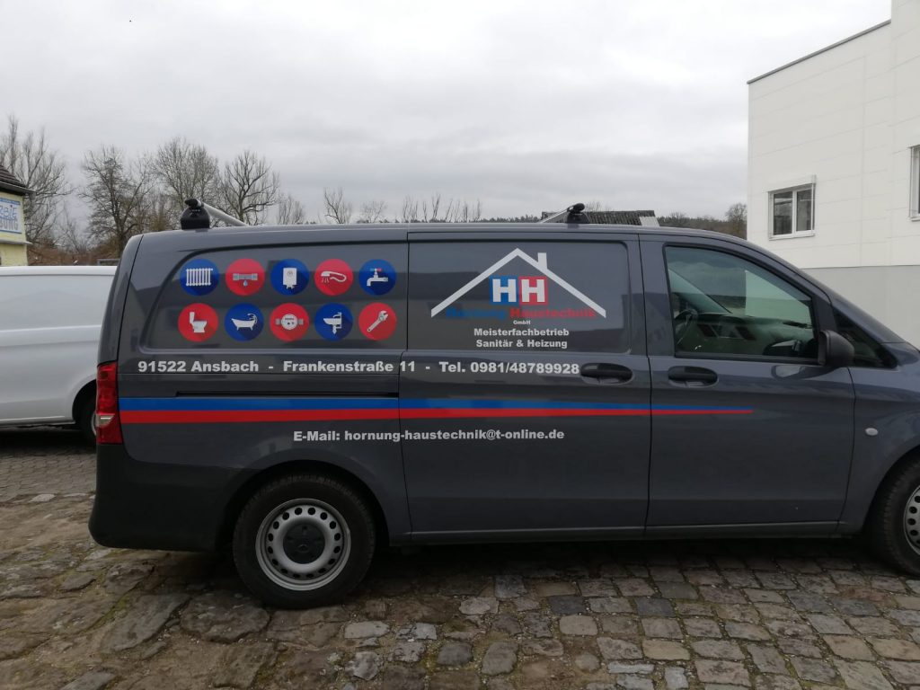 Werbung auf Transporter